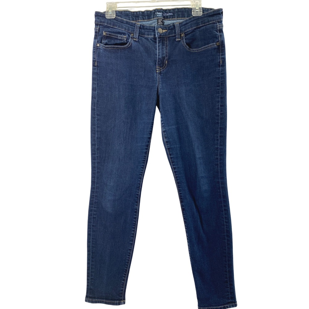 Gap Legging Jeans Womens Size 12 Dark‎ Wash Denim Mid Rise Stretch